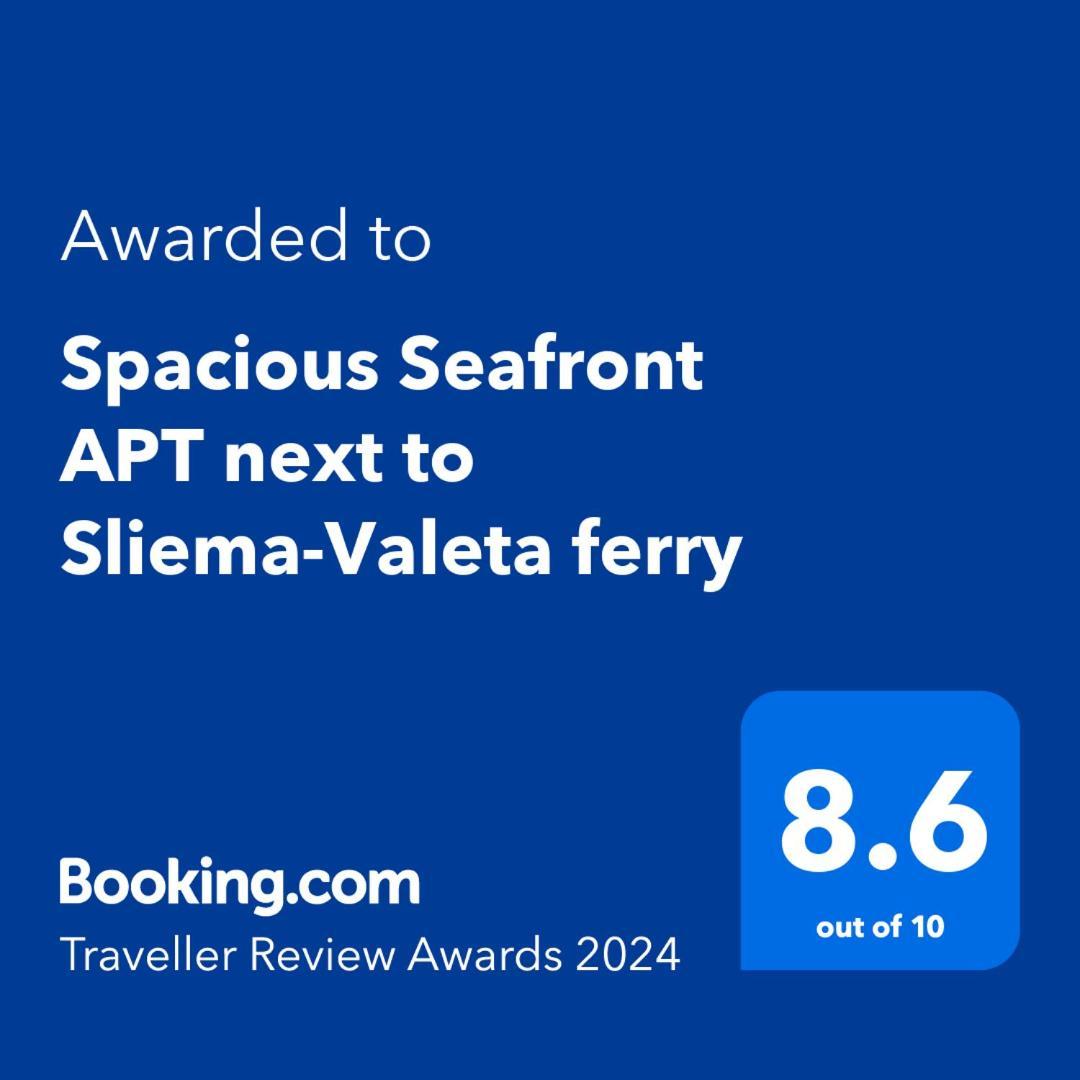 Spacious Seafront Apt Next To Sliema-Valeta Ferry Экстерьер фото